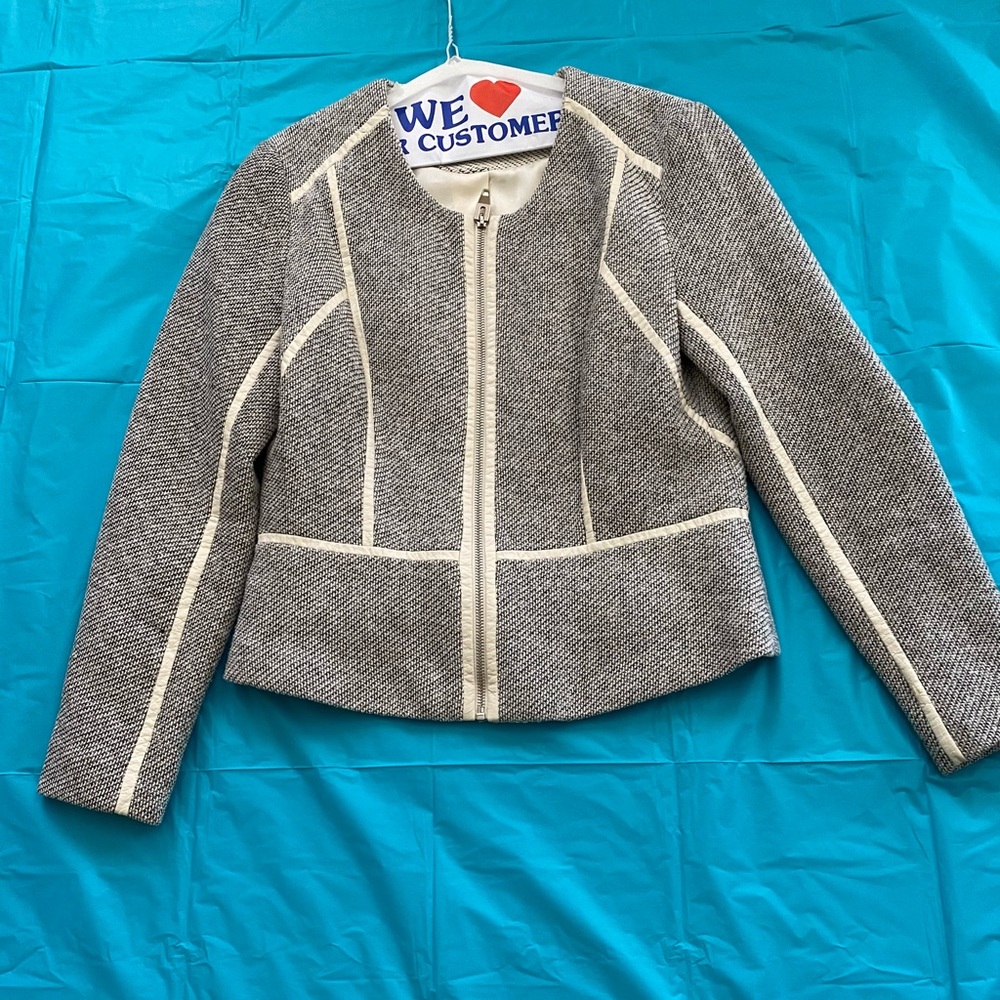 H&M Gray and Cream Blazer